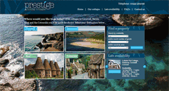 Desktop Screenshot of prestigeholidaycottages.co.uk