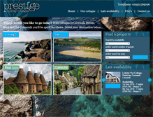 Tablet Screenshot of prestigeholidaycottages.co.uk